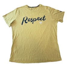 Under Armour UA Project Rock T Shirt Men's 2XL 'Blood Sweat Respect' Yellow