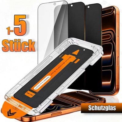 Panzerfolie Schutz Glas Blickschutz iPhone 18 17 16 15 14 13 12 11 Pro Max Mini