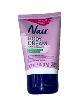 New Nair Hair Remover Body Cream Soothing Aloe & Waterlilly 2 Oz