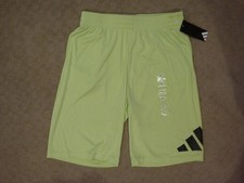 NWT Adidas Youth Performance Logo Shorts Lime Yellow Youth XL 18/20 
