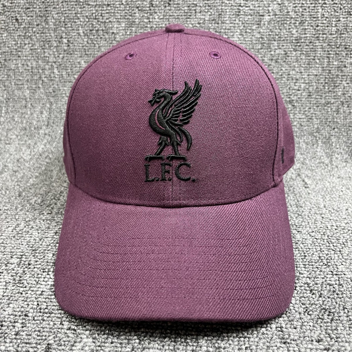 Liverpool FC '47 Brand MVP Snapback Hat Purple Black Liverbird Logo Cap LFC