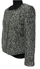 H&M Women’s Silver Metallic Black & White Tweed Zip Blazer Jacket Size 12 — photo 5