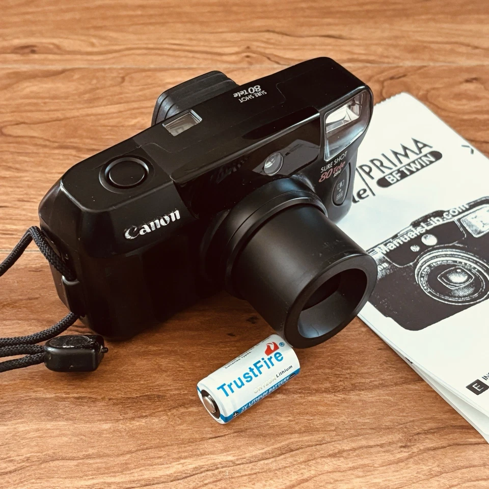 Cámara fotográfica Canon Sure Shot 80 Tele Date 35 mm apuntar y disparar 38-80 mm f/3,7 Foto 2 de 4