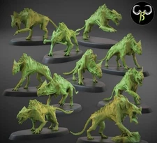 Vampire wolf blood Hound X10 28mm Fantasy Monsters undead army Beasts