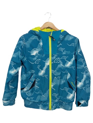 Giacca bambino Chiemsee taglia 140 blu canguro motivo animali cappuccio leggera outdoor
