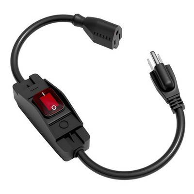 1.5FT Extension Cord with Switch, Heavy Duty 14AWG Outdoor Waterproof Inline ...
