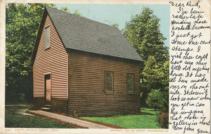 MA, SALEM - FIRST CHURCH - Postcard # 5570 - used 1906