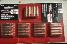 5 Packs Of 10 Ea. Lincoln Electric KH710 .025” 0.6mm Welding Tips - FREE SHIPPIN