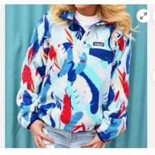 Patagonia Synchilla Feather Dance Multicolor Retro Fleece Pullover Jacket XS