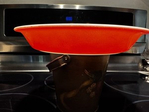 Vintage 1950 s Pyrex 909/12  Pie Plate 9"  Baking Dish Flamingo Pink