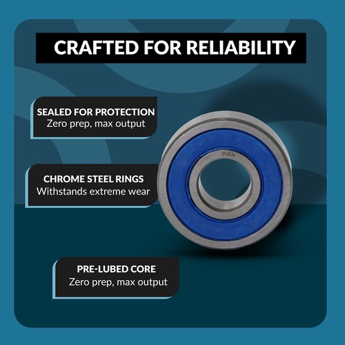 (10) 6203-2RS Premium Rubber Seal Ball Bearing C3 EMQ, 17x40x12, 6203 2RS 6203rs - Picture 4 of 11