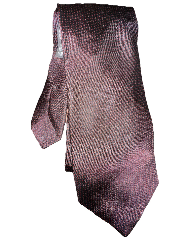 Corbata para hombre Brioni negra con puntos rojos #2278 Foto 4 de 4