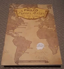 1935 PHILCO RADIO ATLAS OF THE WORLD - Book w/ Maps