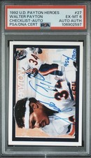 Upper Deck 1992 Football Heroes Walter Payton #27 Autograph /2800 Chicago Bears