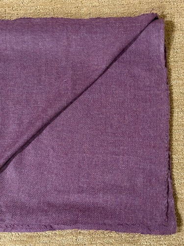 VINTAGE PURPLE WORSTED WOOL FABRIC 60" W x 78"L Total =2.16 YARDS - Picture 3 of 3