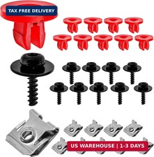 10Sets T30 Engine Splash Shield Guard Undertray Cover Screws Bolt Nut Clip Kit,