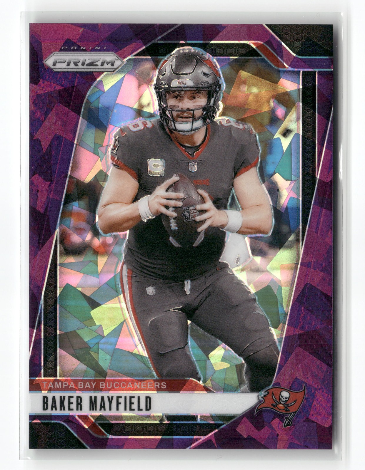 2024 PANINI PRIZM #268 BAKER MAYFIELD PURPLE CRACKED ICE /225