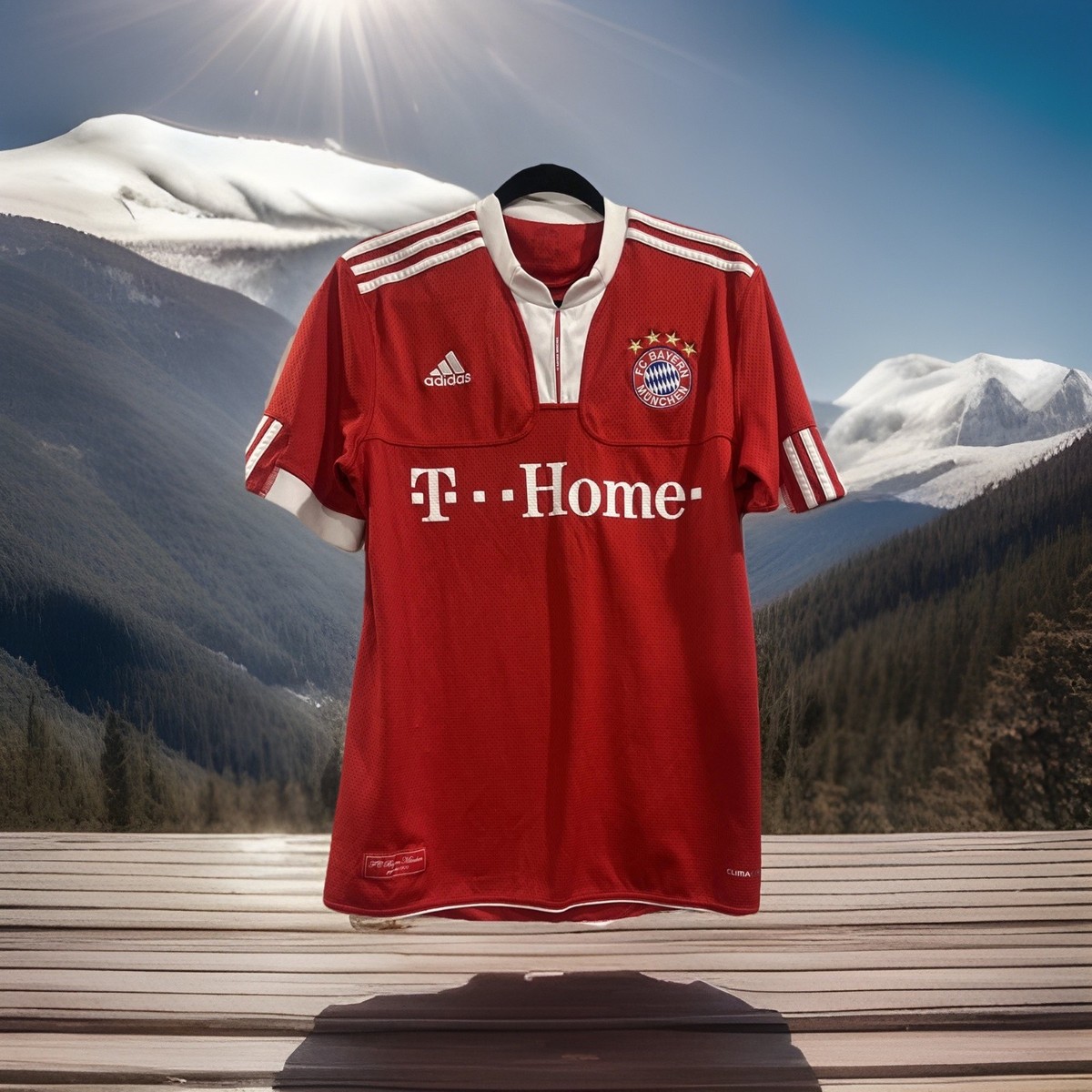 BAYERN MÜNICH 2009 2010 HOME FOOTBALL SHIRT SOCCER JERSEY ADIDAS