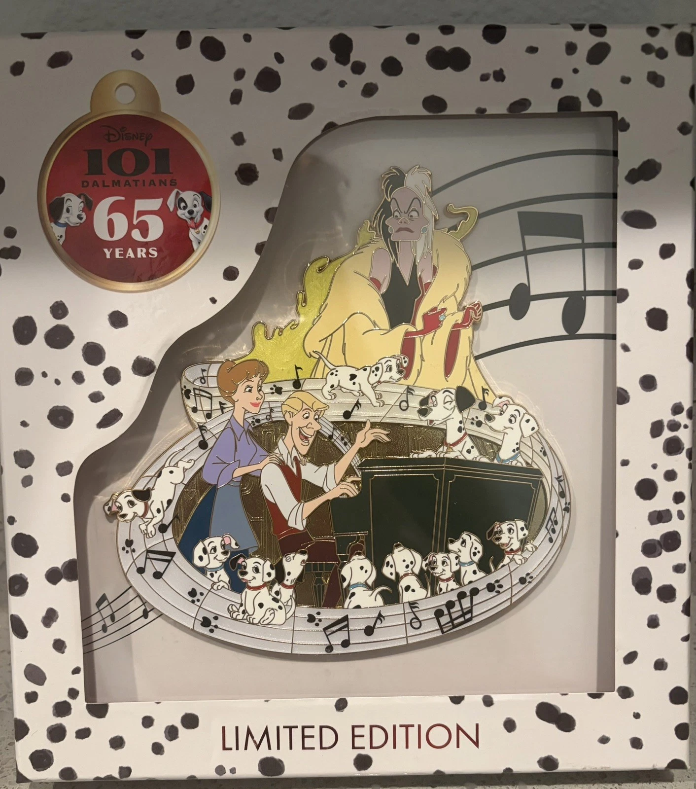 Disney WDI MOG 101 Dalmatians 65th Anniversary Super Jumbo Pin LE 300