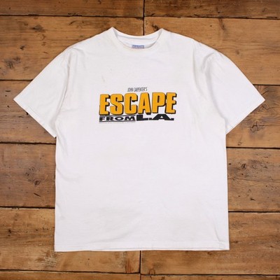 Vintage All Sport T-Shirt XL Herren 90er weiß Escape From La Movie Einzelnaht