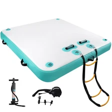 6 x 5.25ft Floating Dock Water Platform, Multi-People Inflatable Dock, Inflat...