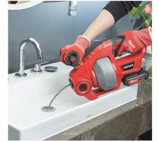 POPULO 20V Cordless Electric Drain Auger,25Ft Auto Feed Plumbing Snake Drain !!!