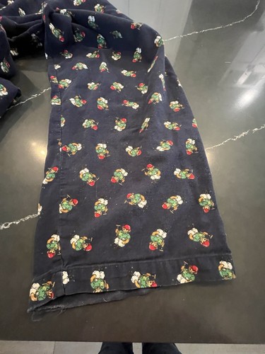 Ralph Lauren Men's 100% Cotton Navy Flannel Polo Bear Lounge Pants Sz Large - 第 6/8 張圖片