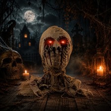 Verfluchter Mumienkopf mit leuchtenden Augen *NEU* Halloween