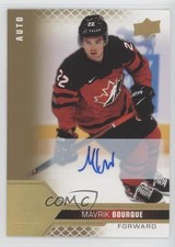 2022 Team Canada Juniors Men's U-20 Signatures Mavrik Bourque #4 Auto 13j9