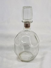 Vintage Octagon Liquor Bottle Decanter Stopper 9 1/4 Inch Tall