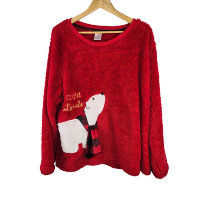Secret Treasures Women's Plus Plush Winter Polarbear Sleepwear