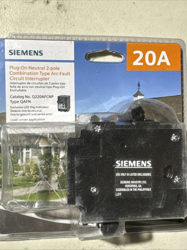 Siemens 20 Amp 2-Pole Combination Type AFCI Plug-On Neutral Circuit breaker