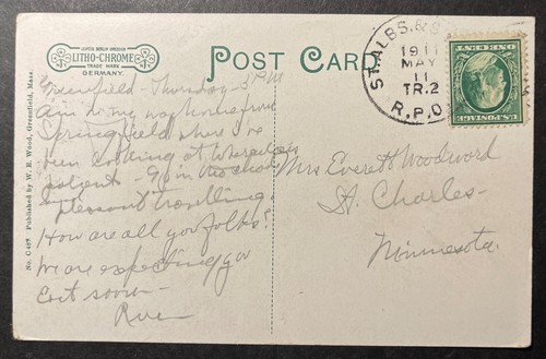 The Three Bridges Cheapside Greenfield Massachusetts printed 1911 RPO - Picture 2 of 2