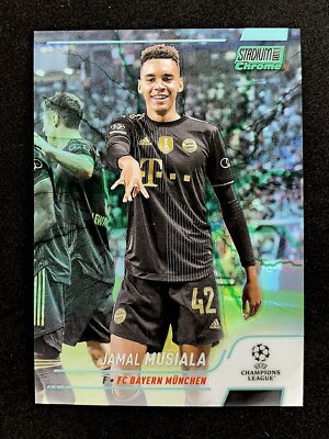 2021 Jamal Musiala Topps Stadium Club Aqua Green Electric /199 Bayern München