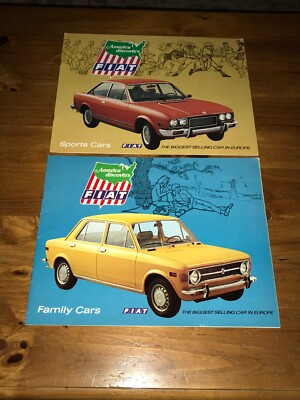 1973 Fiat Sports & Family Cars America Discovers Sales Brochure 124 128 850