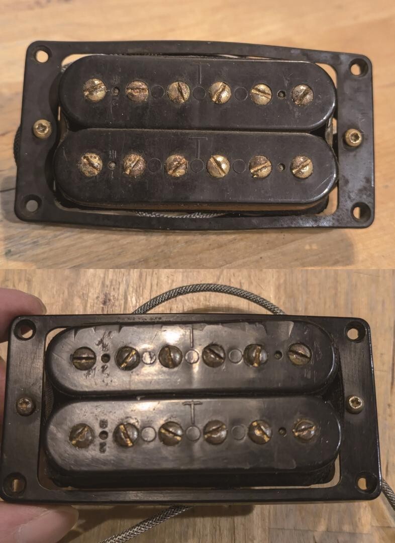 Gibson 70's T-TOP Dirty Fingers 2本線タイプ Gibson Dirty Fingers Engraved Numbered T-TOP Gold Pickup Set