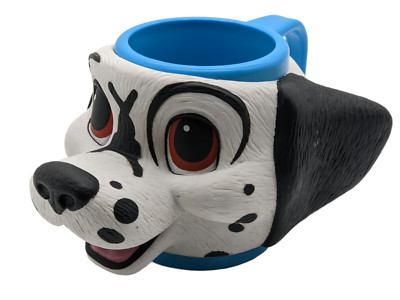 101 DALMATIANS Original Figural Blue Mug 3D Cup Disney Dog Vintage Applause