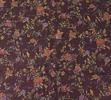 Andover Fabrics EMBROIDERY ROSE Bob Van Osten Burgundy Floral Quilt Fabric 2yds