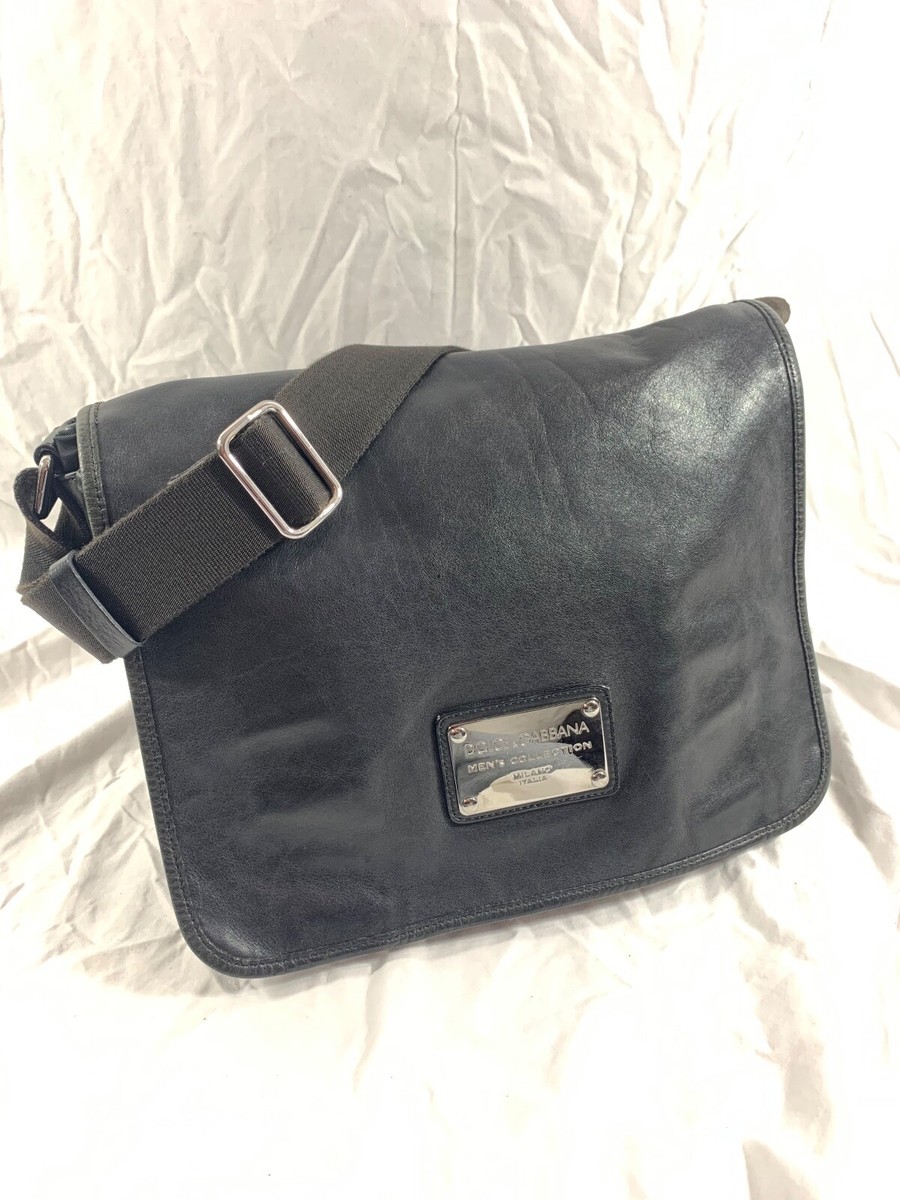 Genuine vintage DOLCE & GABBANA black leather nylon flap Genuine vintage DOLCE & GABBANA black leather nylon flap