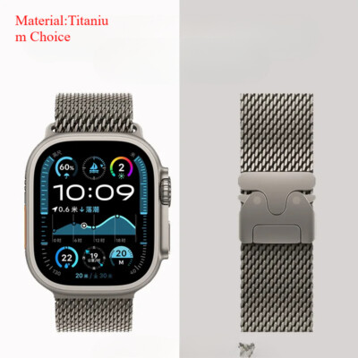Titanium Milanese Loop Strap For Apple Watch 11 10 9 876 SE 44/46/49mm Ultra 2 3