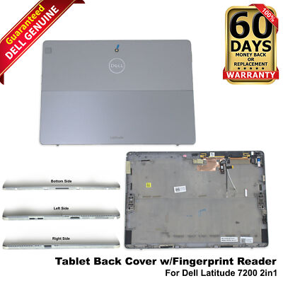 Genuine Dell Latitude 7200 2in1 Tablet Back Cover with Fingerprint Reader HKT9K
