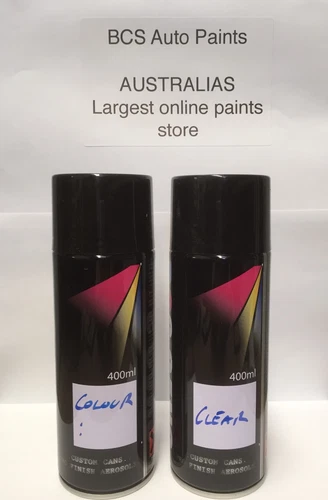 Car Touch Up Paint Spray Kit - 2 x Cans - FORD BLACK EMERALD PEARL CODE L3/VQ