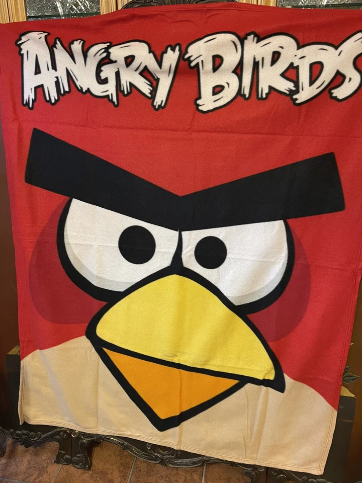 ANGRY BIRDS Throw Blanket Fleece 60” X 50” - Excellent Condition - Image 4 of 4