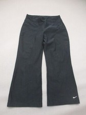 NIKE DRI-FIT Size XS 0-2 Womens BLK Stretch Pull On Athletic Crop Leggings 815