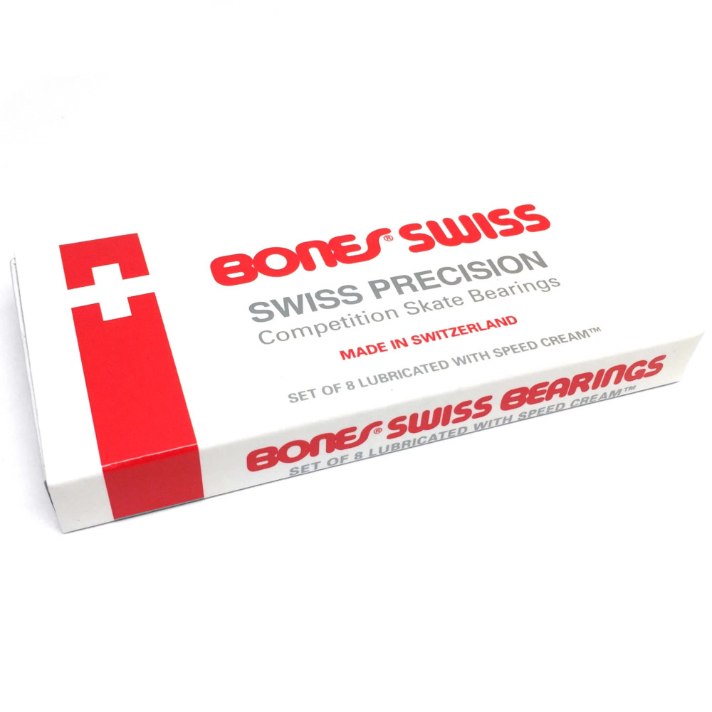 Powell Bones Swiss Precision Competition Skateboard Longboard Bearings Set/8 NEW