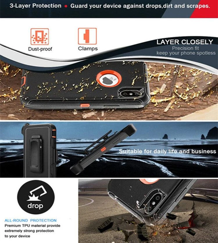 For iPhone 6s 7 8 Plus Shockproof Defender Camo Hard Case w/Clip fits Otterbox - Image 3 of 4