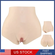 Silicone Fake Vagina Crossdresser Pants Panties Hip Shaping Pants Enhancer PantB