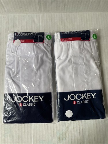 JOCKEY CLASSIC TAPERED BOXERS ( 2 pack )...size Large Two Packages