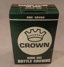 Vintage Box One Gross CROWN Home Use Green Bottle Crowns Caps NEW