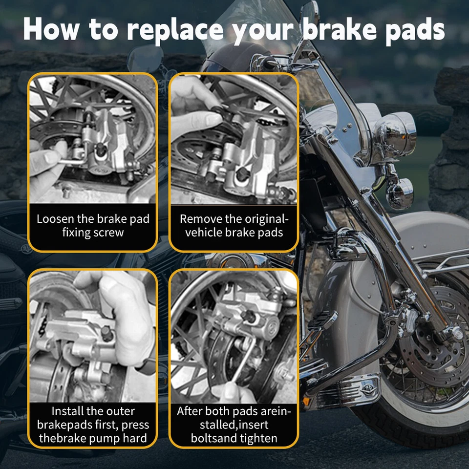 Pastillas de freno delanteras traseras XV1900 Raider S 08-2015 para Yamaha Raider SCL 1900 2012-14 Foto 3 de 4